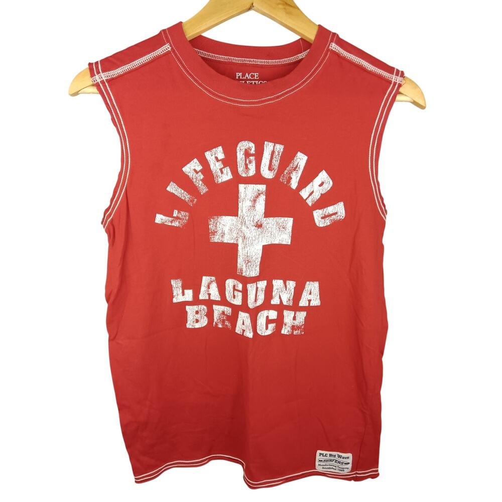 Lifeguard Laguna Beach Red Sleeveless Tee